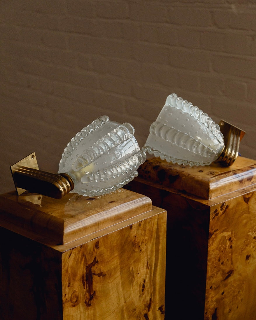 Pair of Barovier & Toso Murano Wall Lights