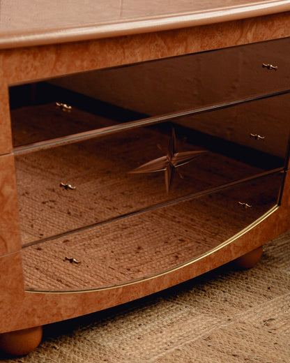 Burl Chest of Drawers/Sideboard