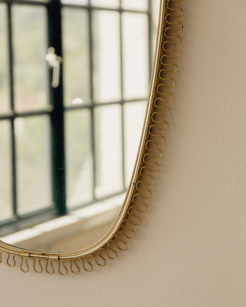 Brass Loop Mirror by Joseph Frank