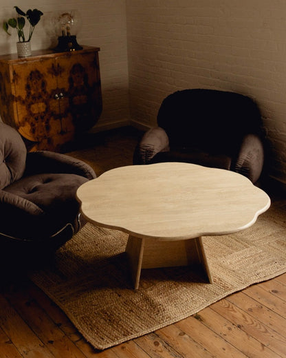 Flower Travertine Coffee Table