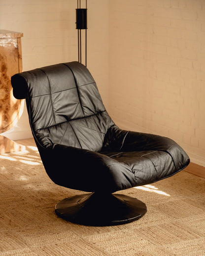Mid Century Leather Armchairs