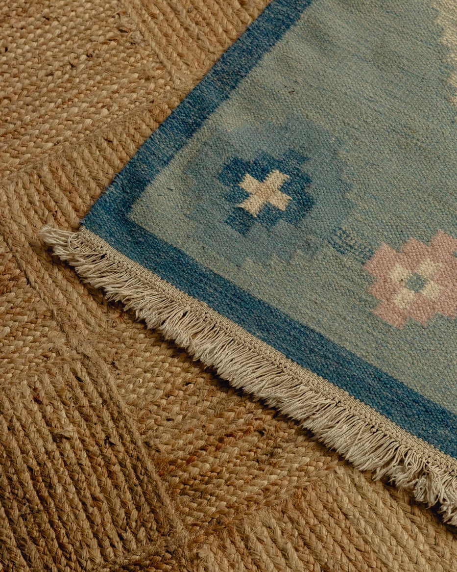 Swedish Hand Woven Wool Rug