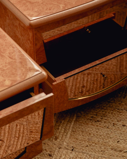 Burl Bedside Tables