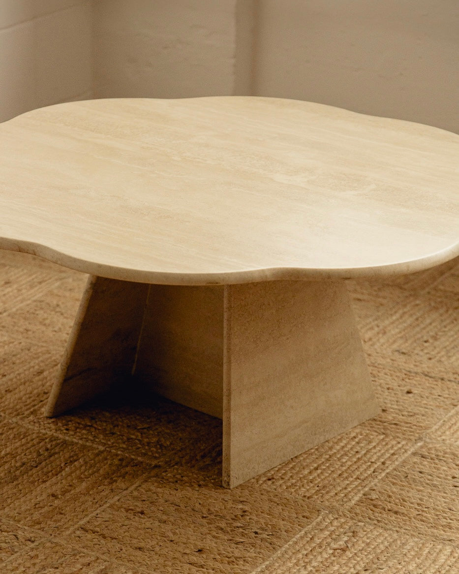 Flower Travertine Coffee Table