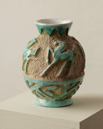 Italian Sgraffito Pottery Vase