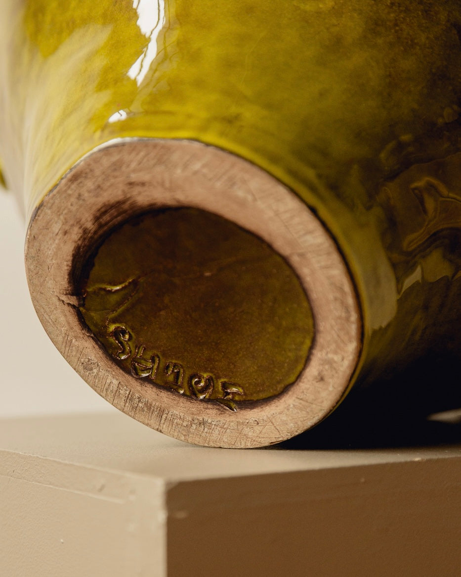 Large French Glazed Pot / Vase