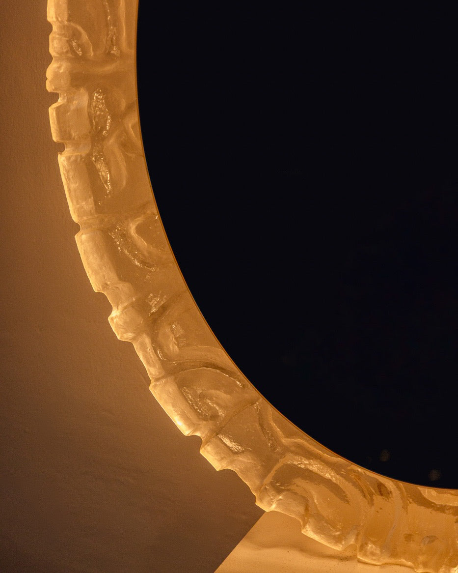 Oval Mid Century Backlit Mirror