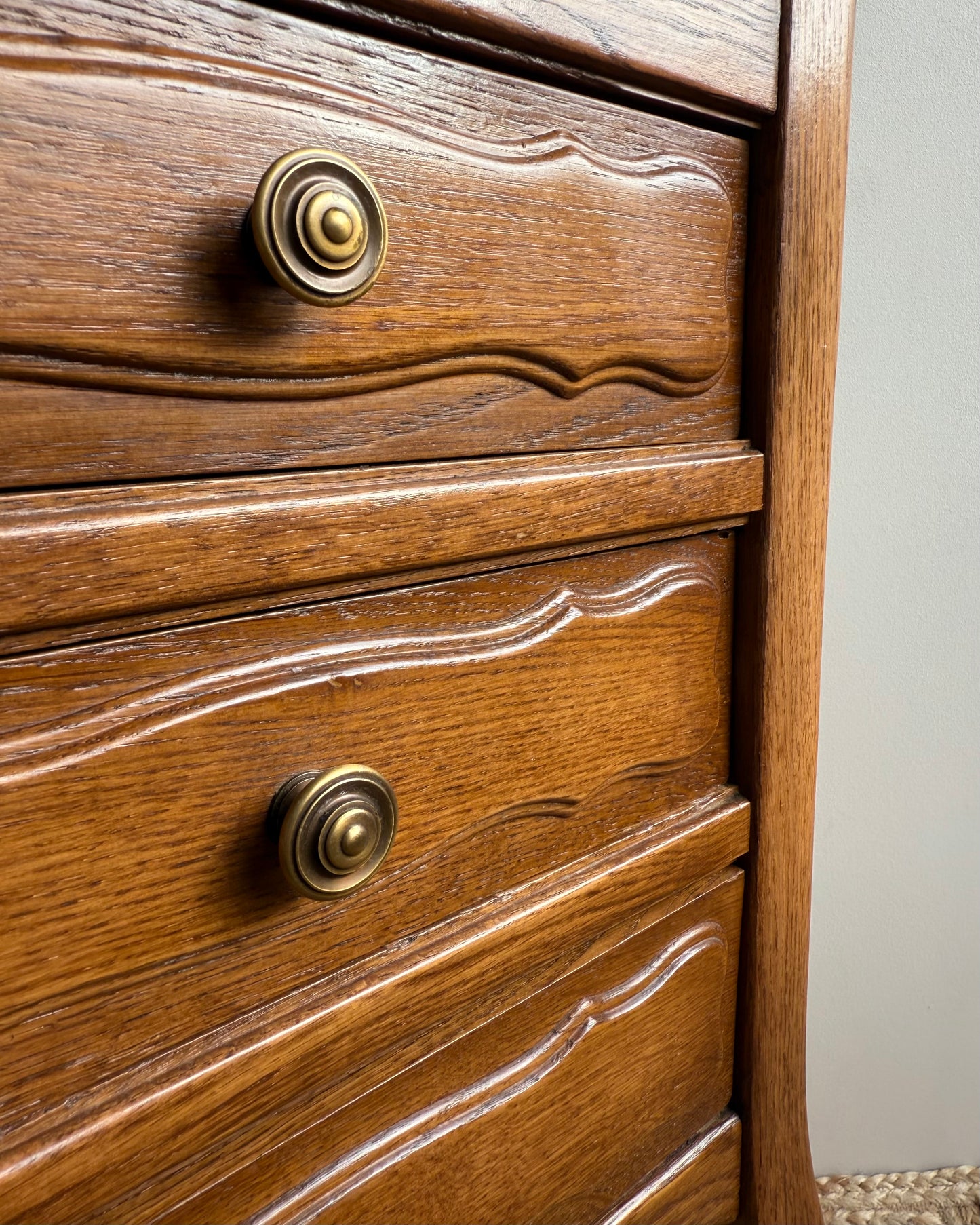 Wavy Top French Oak Bedsides