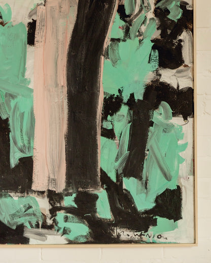 Abstract Mint and Blush