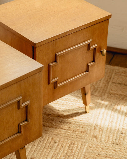 Pair of Brutalist Bedside Tables