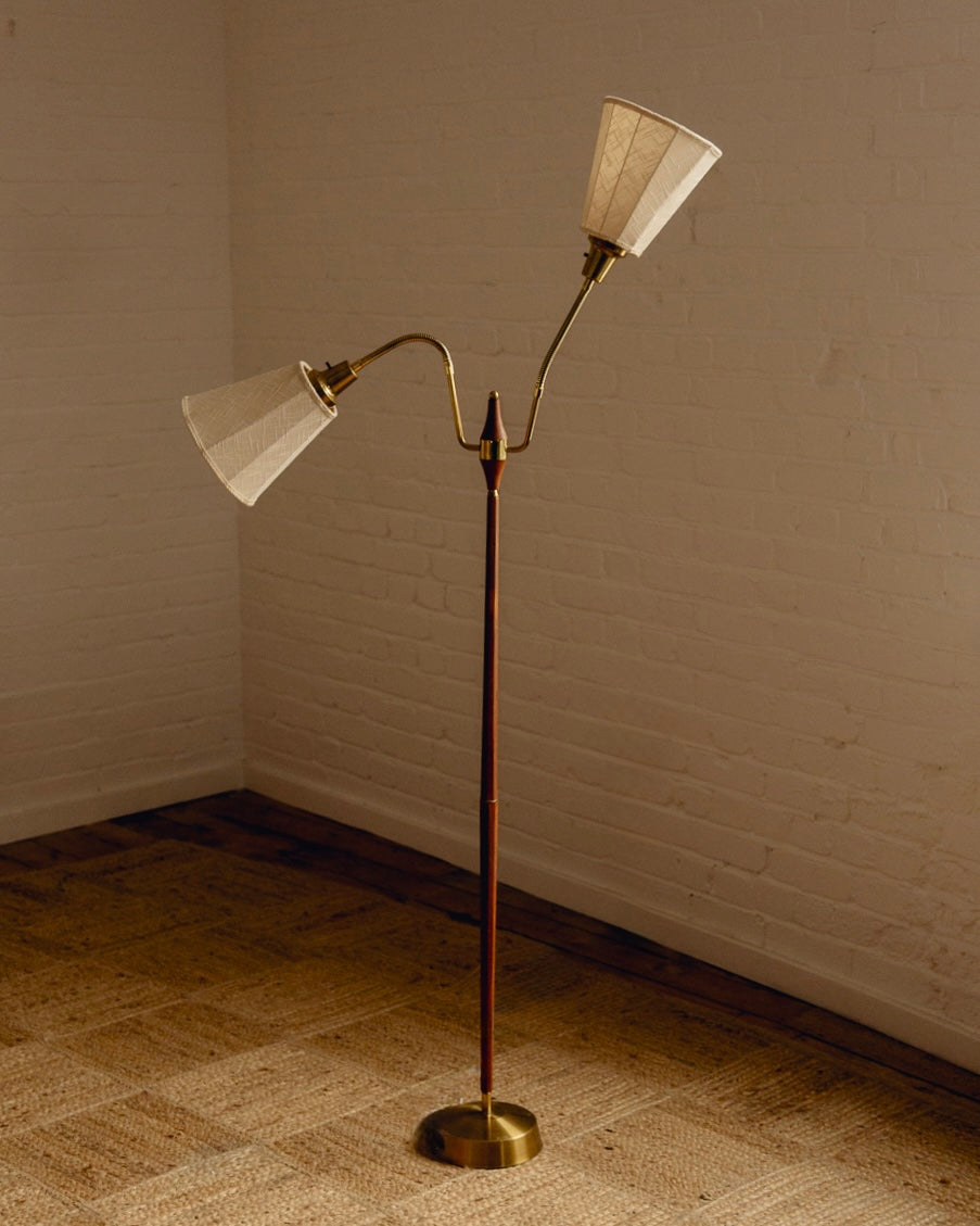 Swedish Brass Floor Lamp