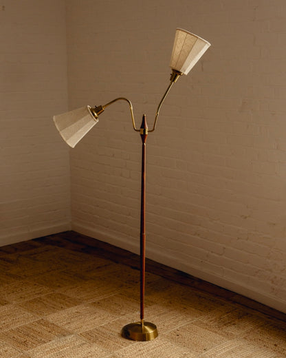 Swedish Brass Floor Lamp