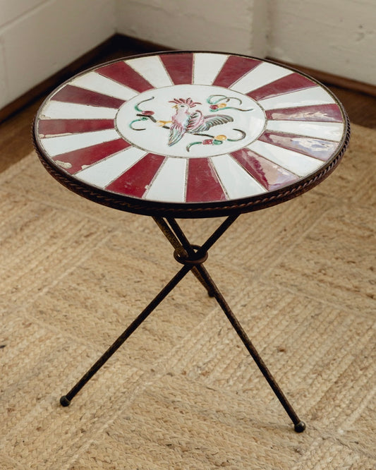 French Ceramic Side Table
