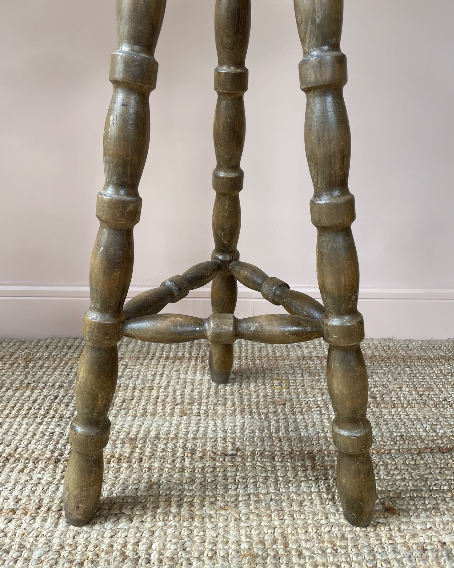 French Hand Turned Stool