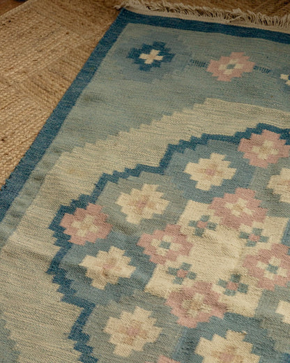 Swedish Hand Woven Wool Rug