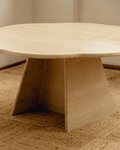 Flower Travertine Coffee Table