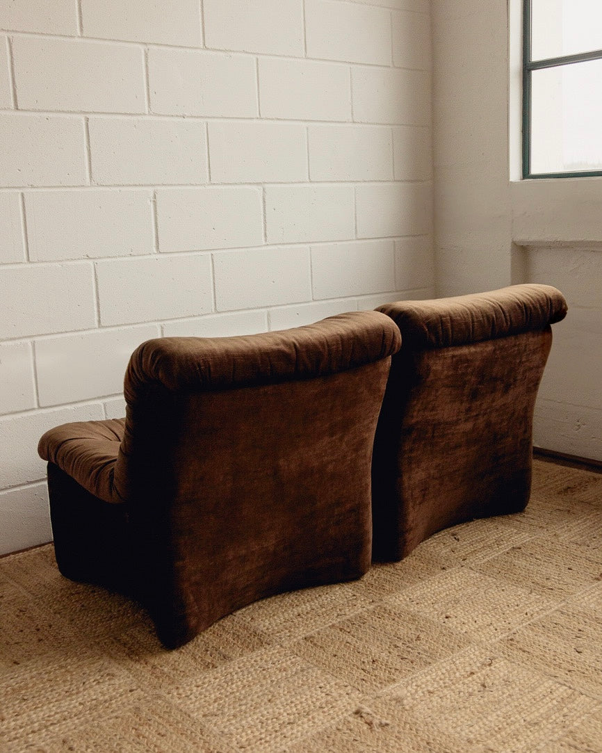 Pair Italian Modular Armchairs