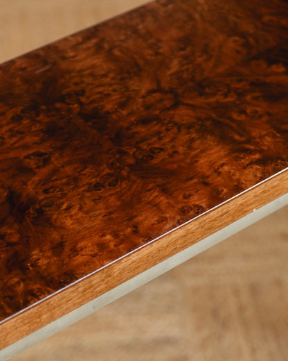 Burl Console Table Attributed to Guy Lefèvre for Maison Jansen