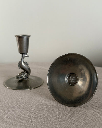 Swedish Art Deco Pewter Candle Holders