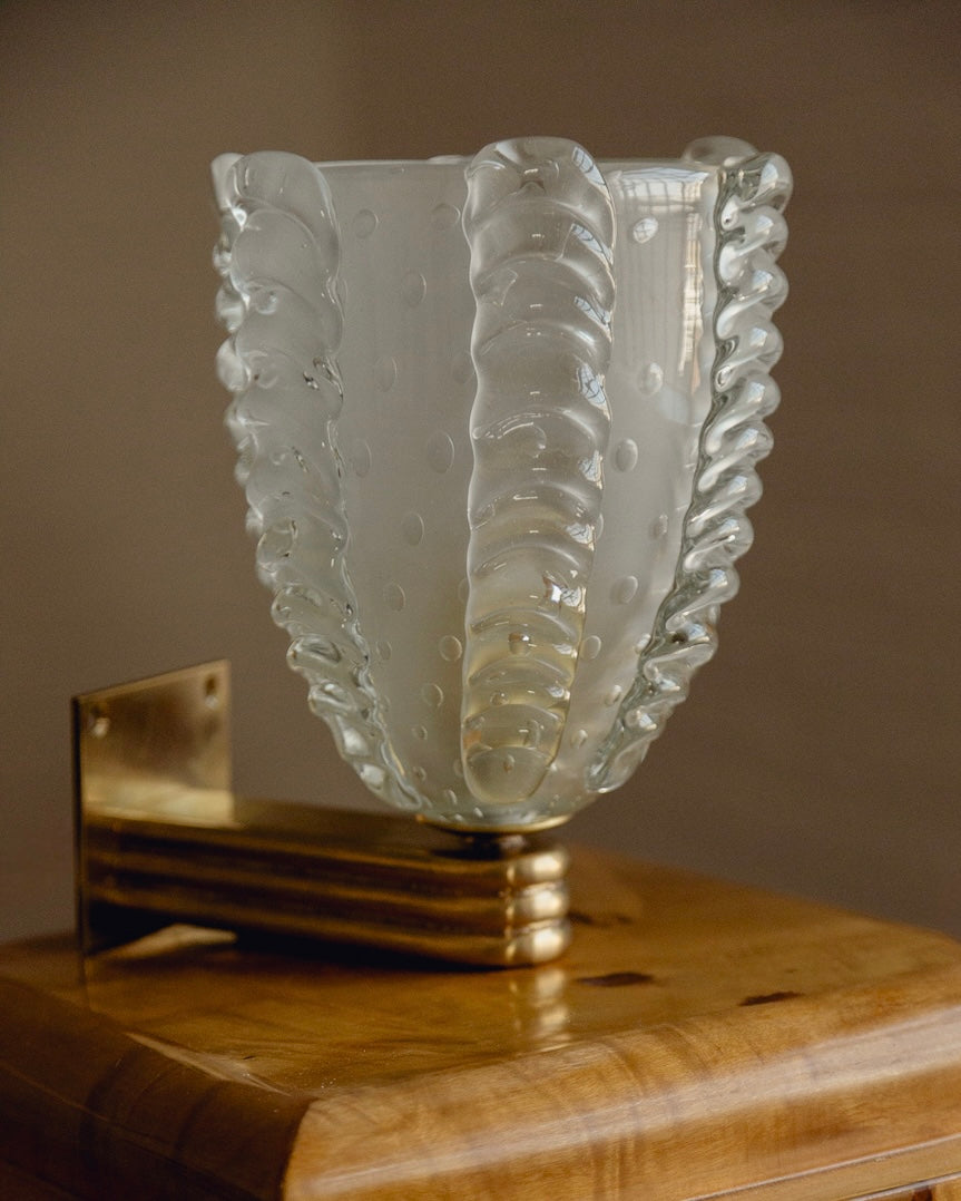 Pair of Barovier & Toso Murano Wall Lights