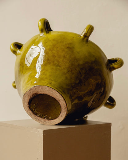 Large French Glazed Pot / Vase