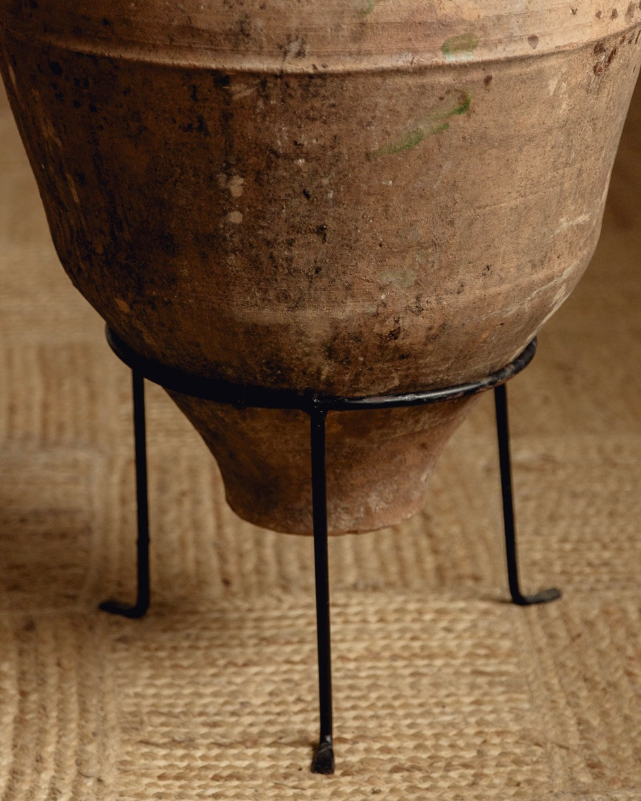 Terracotta Planter with Green Glaze