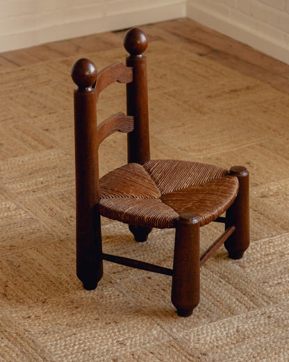 Small Oak Chair Attributed to Charles Dudouyt