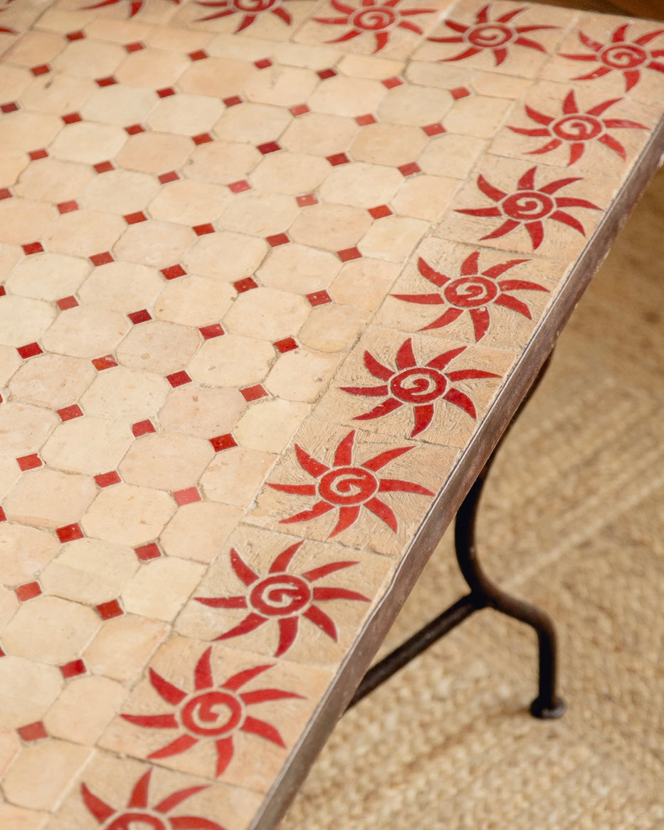 Sunburst Zellige Tiled Coffee Table