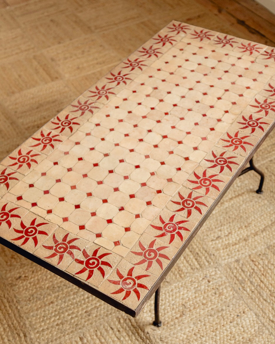 Sunburst Zellige Tiled Coffee Table