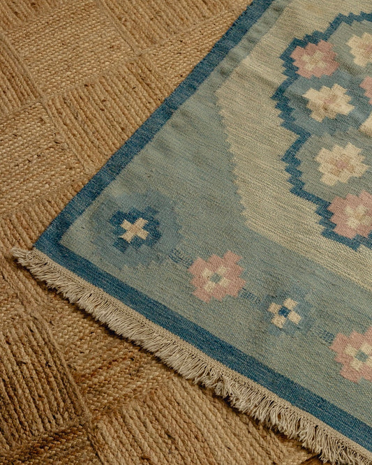 Swedish Hand Woven Wool Rug