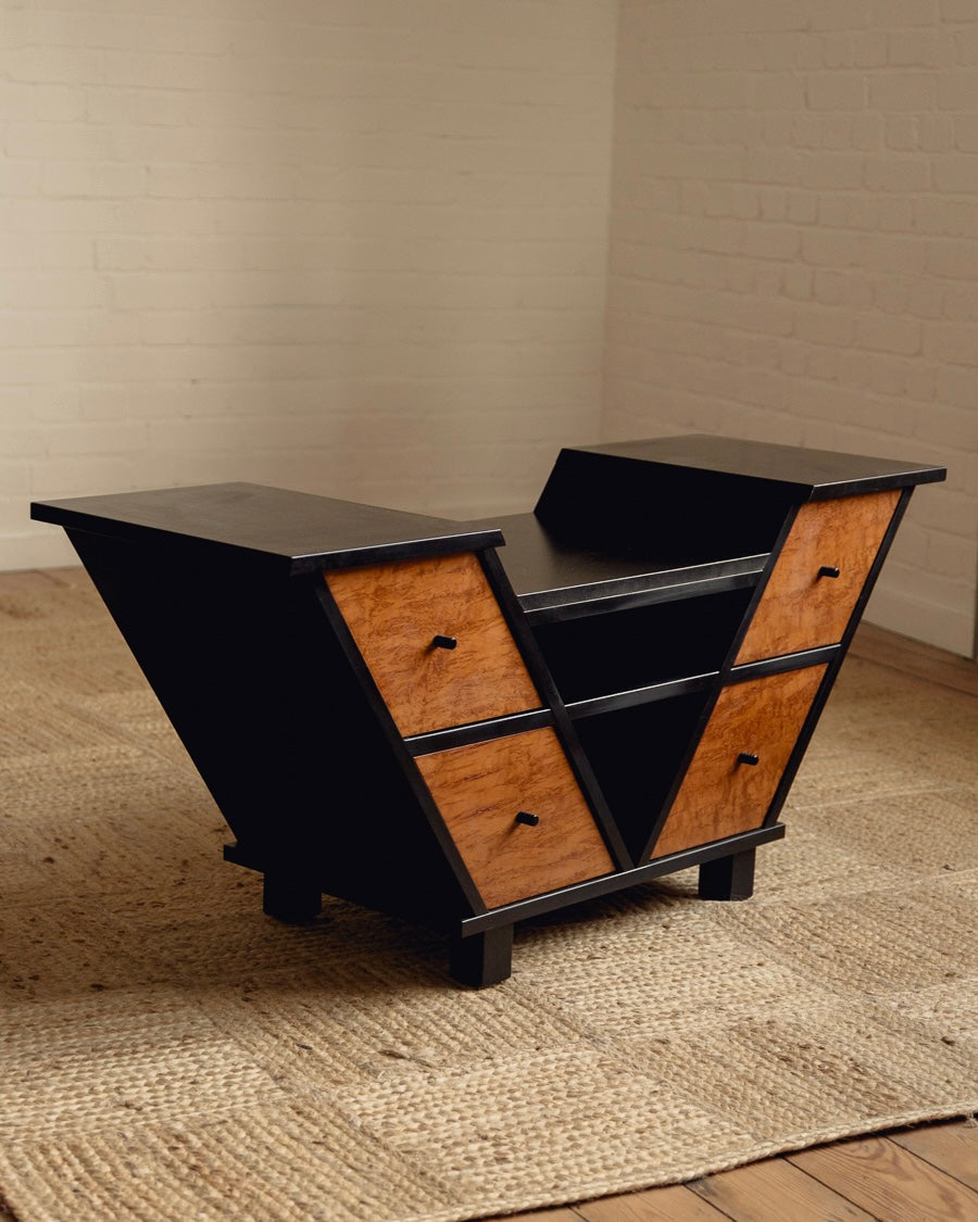 Art Deco Revival Hall Cabinet