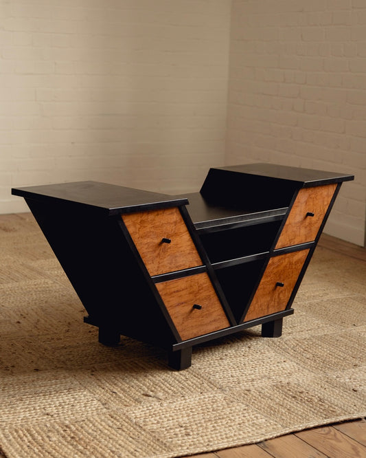 Art Deco Revival Hall Cabinet
