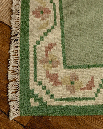 Swedish Hand Woven Wool Rug
