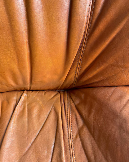 Italian Leather Lounge Chair by Henning Korch