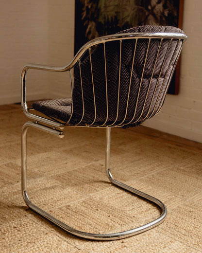 Chrome Dining Chairs Attributed to Gastone Rinaldi for Rima 1970s