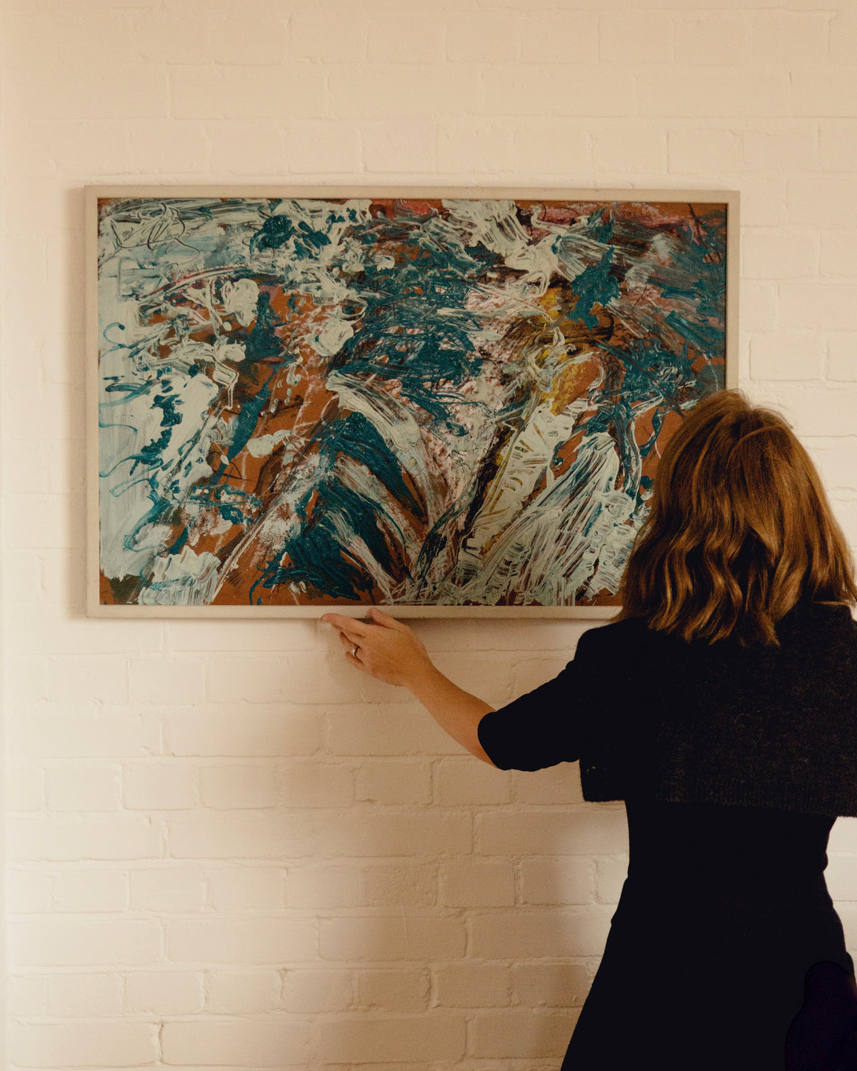Abstract Ochre and Blue