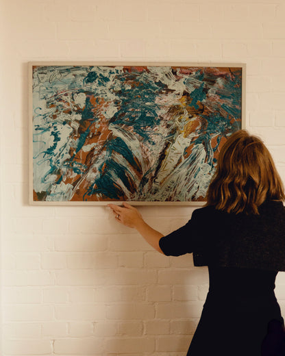 Abstract Ochre and Blue