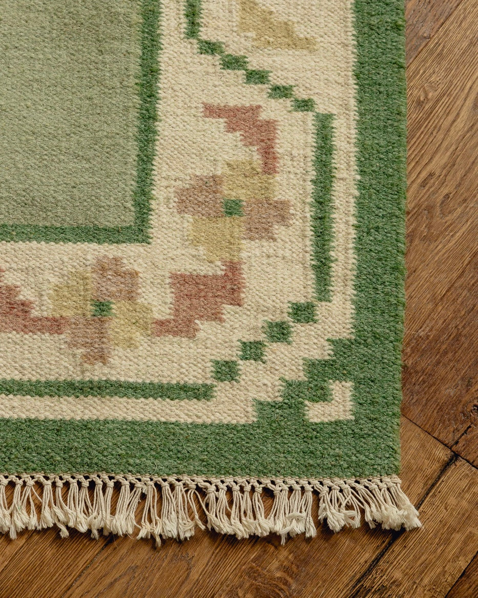 Swedish Hand Woven Wool Rug