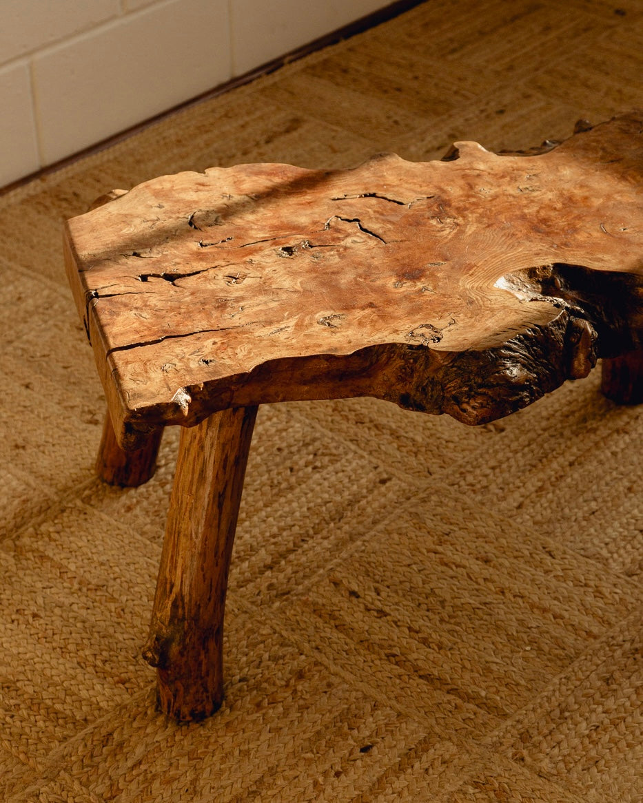Brutalist Live Edge Coffee Table