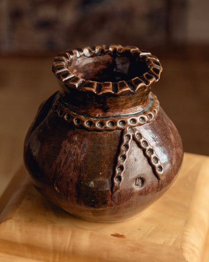 Studio Pottery Face Vase