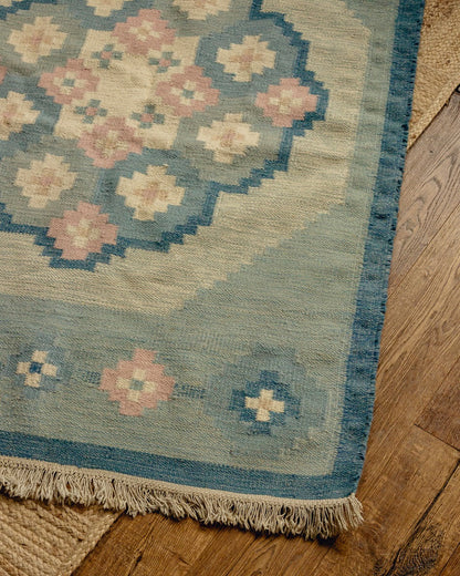 Swedish Hand Woven Wool Rug