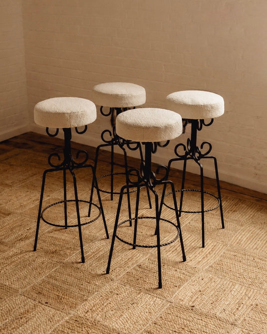 French Wrought Iron Stools