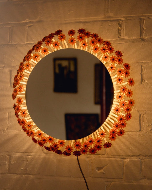 Backlit Flower Mirror by Emil Stejnar