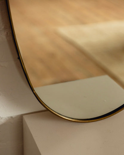 Italian Brass Shield Mirror