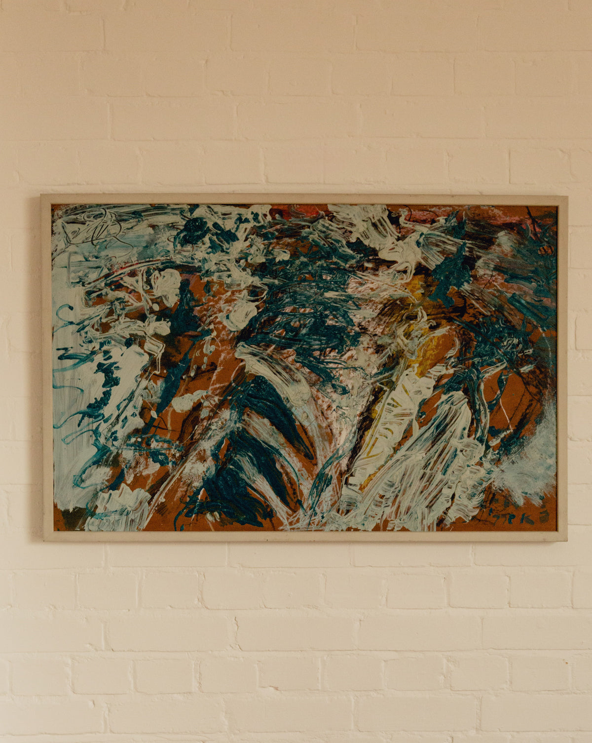 Abstract Ochre and Blue