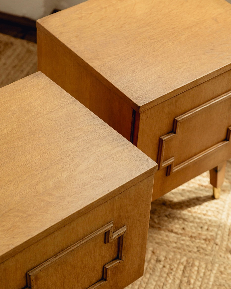 Pair of Brutalist Bedside Tables