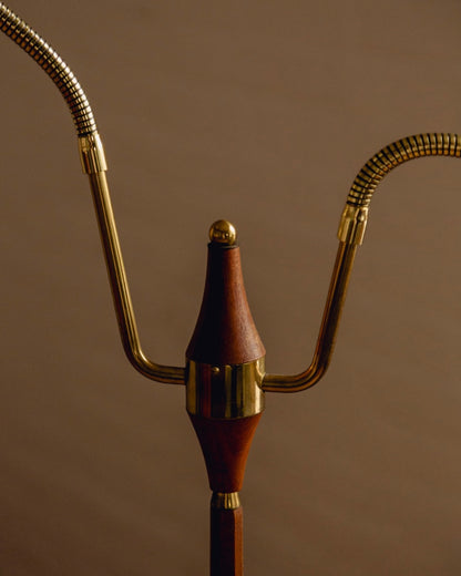 Swedish Brass Floor Lamp