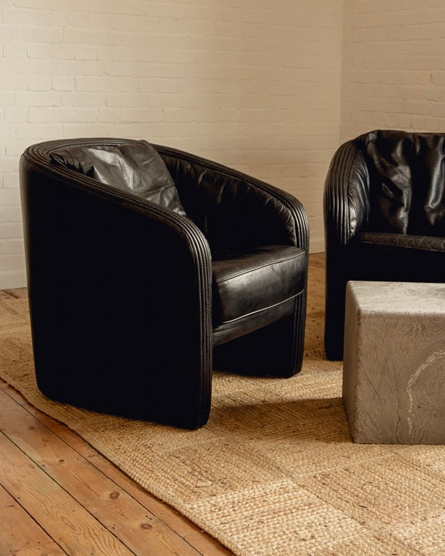 Tub Leather Armchairs