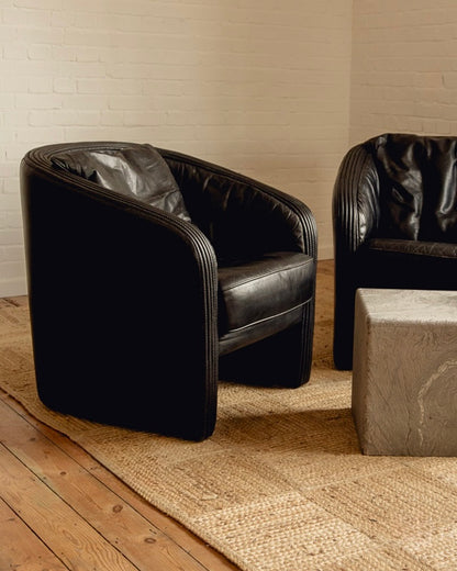 Tub Leather Armchairs
