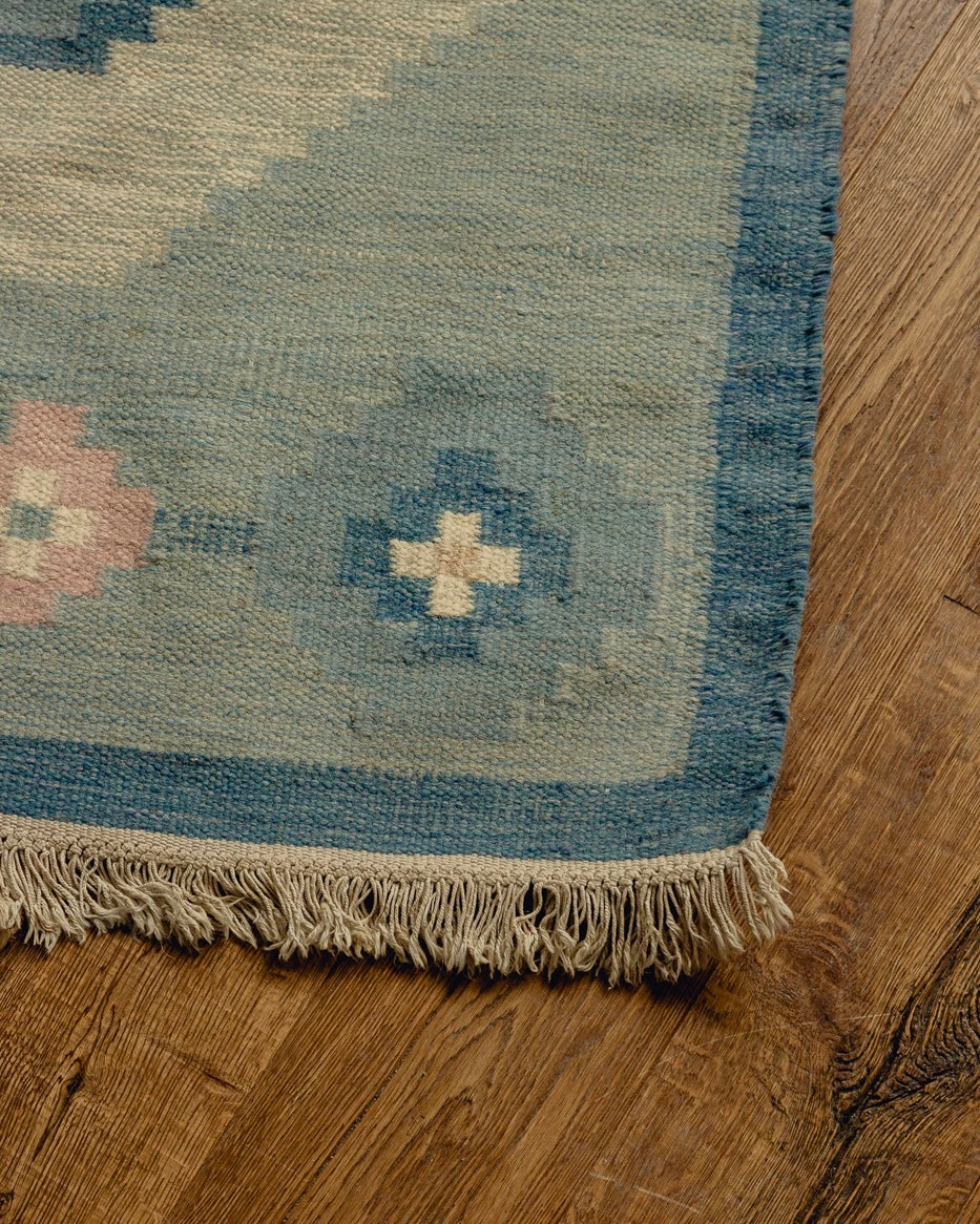 Swedish Hand Woven Wool Rug